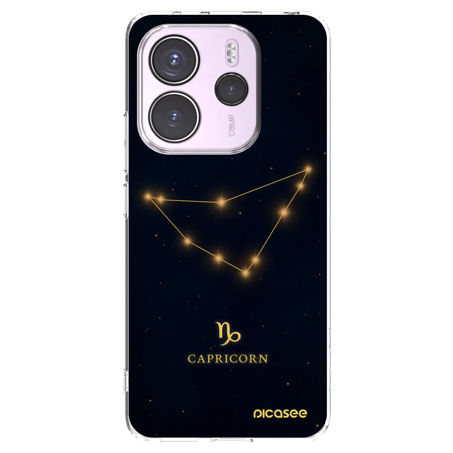 Picasee Xiaomi Redmi Note 14 4G Hülle - Transparentes Silikon - CAPRICORN