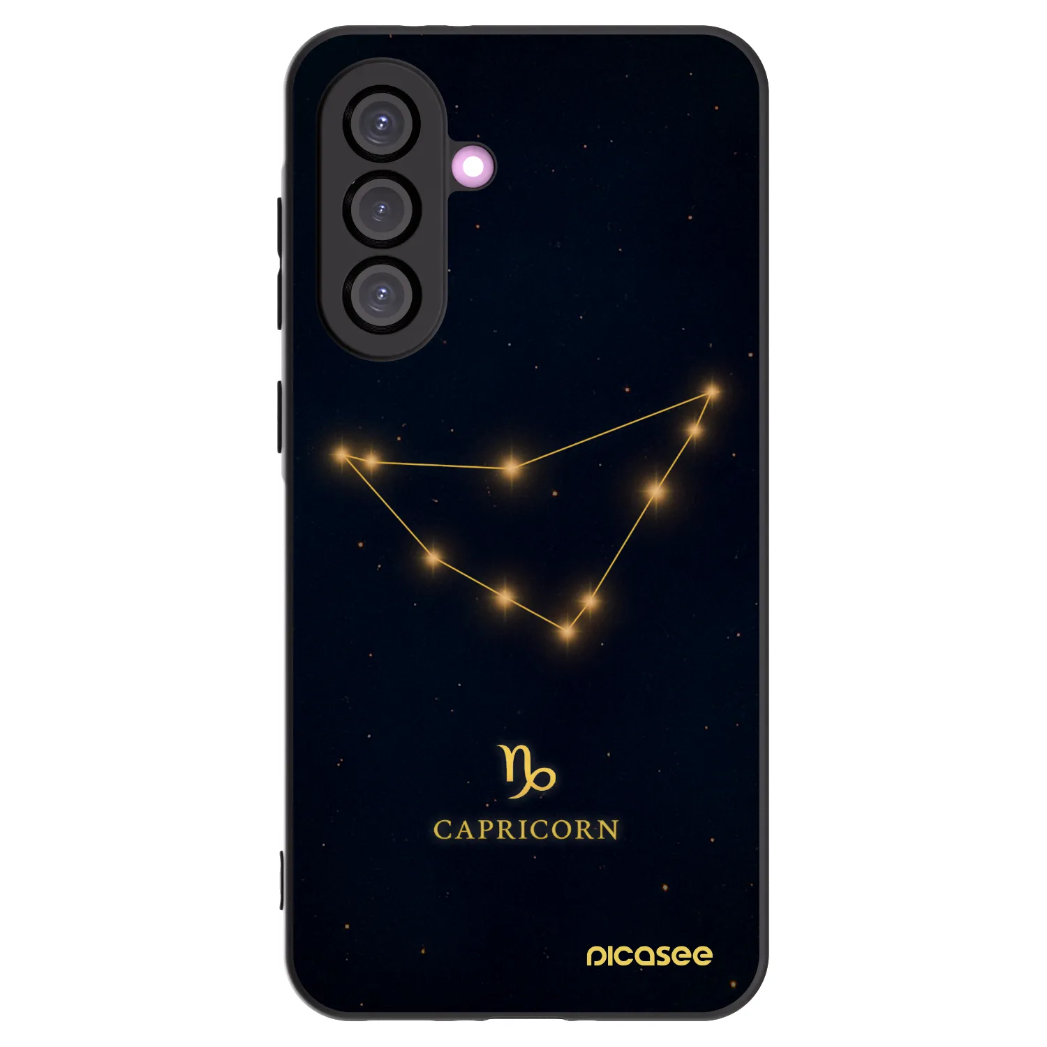 Picasee Samsung Galaxy A56 5G A566B Hülle - Schwarzes Silikon - CAPRICORN