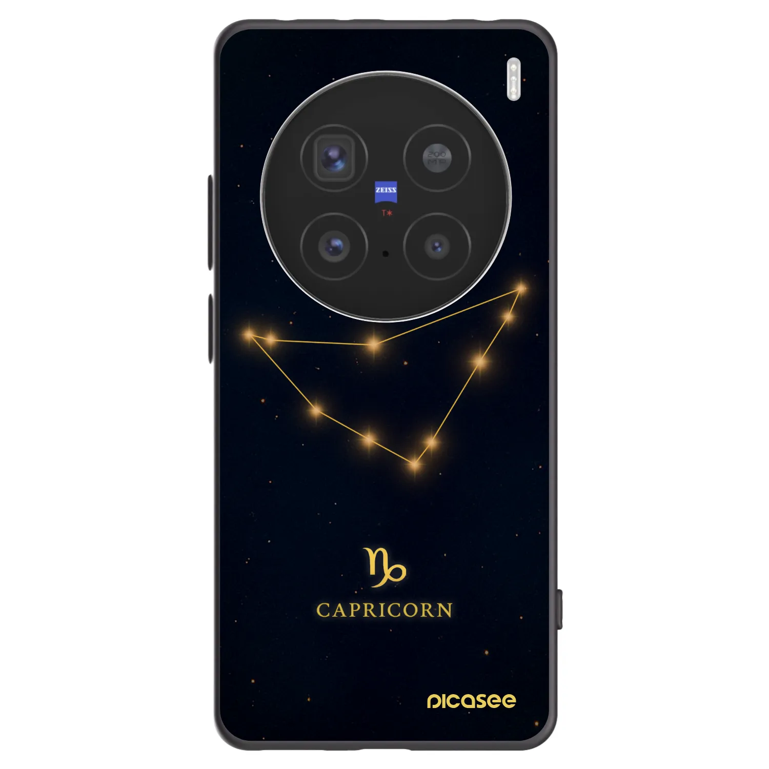 Picasee Vivo X200 Pro Hülle - Schwarzes Silikon - CAPRICORN