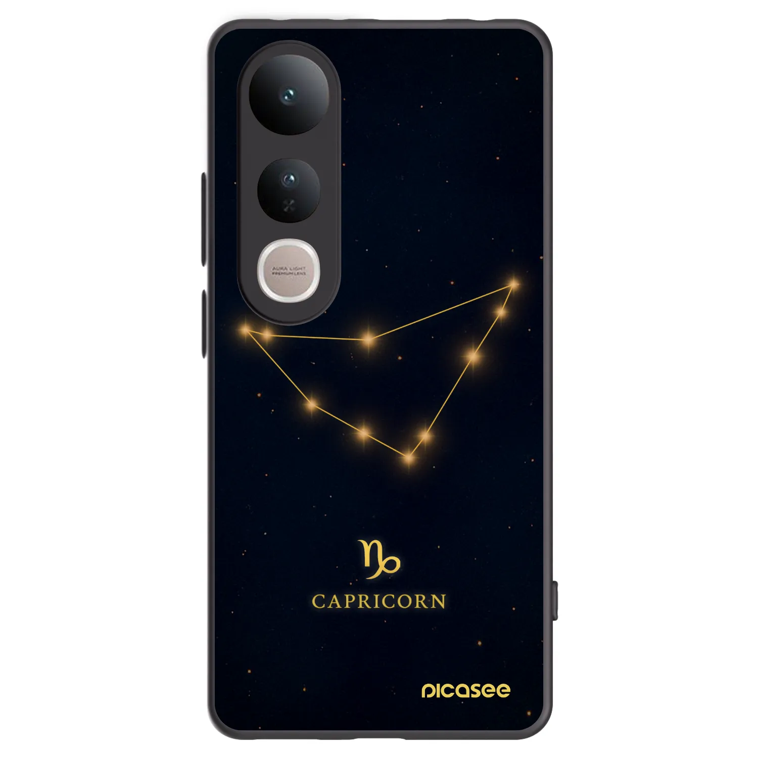 Picasee Vivo V50 Lite 5G Hülle - Schwarzes Silikon - CAPRICORN