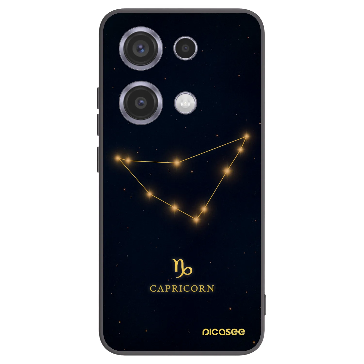 Picasee Xiaomi Redmi Note 14S Hülle - Schwarzes Silikon - CAPRICORN