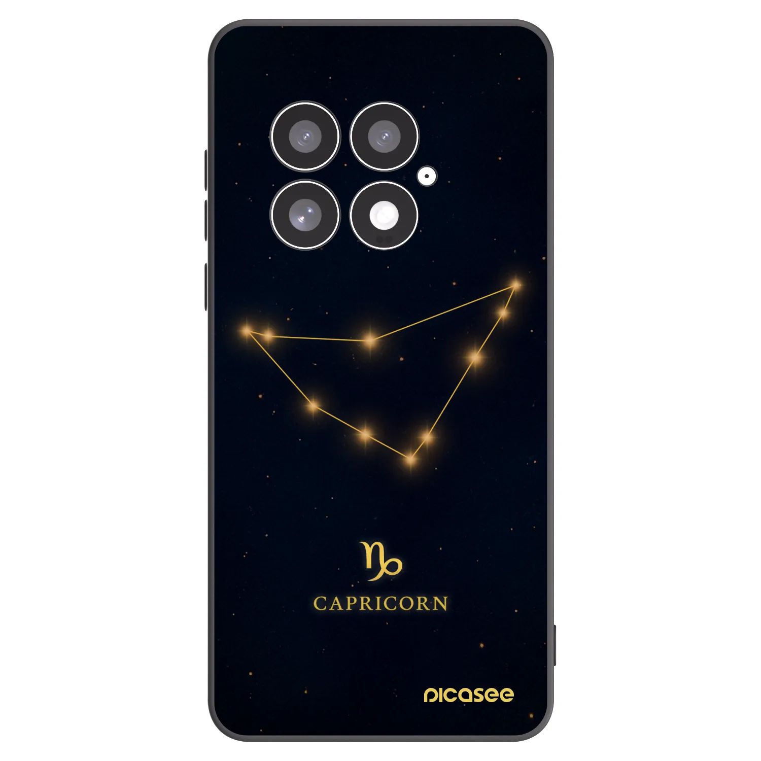 Picasee OnePlus 13 5G Hülle - Schwarzes Silikon - CAPRICORN