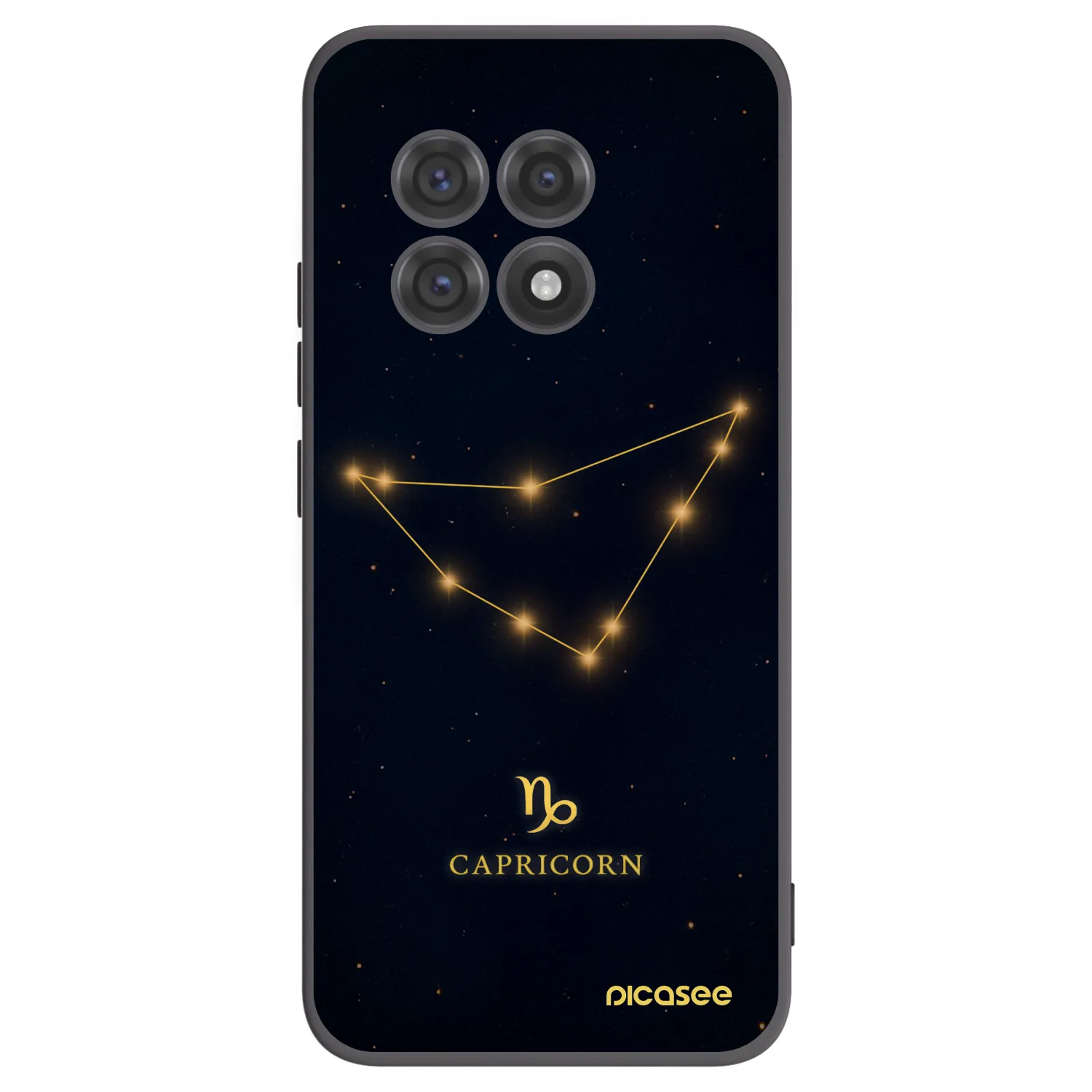 Picasee OnePlus 13R 5G Hülle - Schwarzes Silikon - CAPRICORN