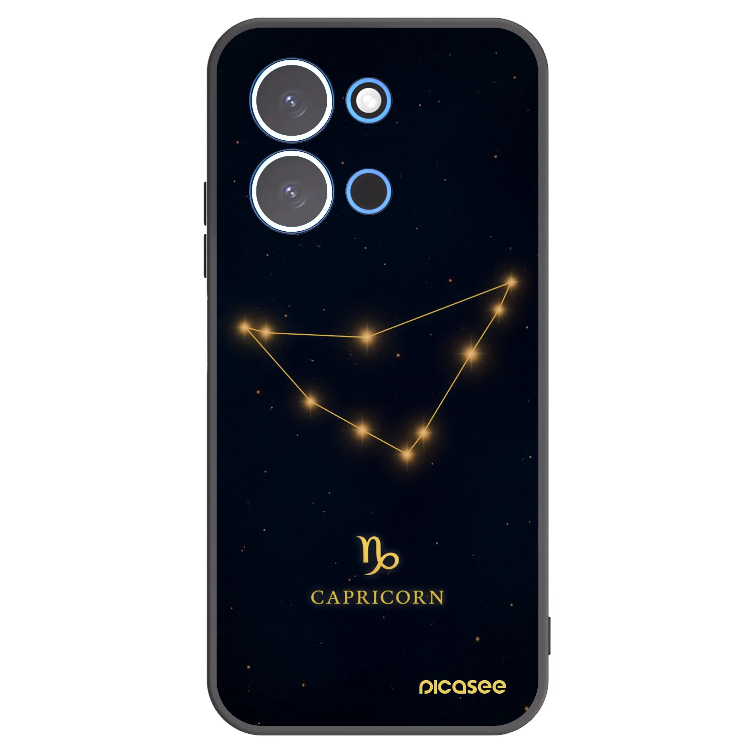 Picasee Xiaomi Redmi 15C 4G Hülle - Schwarzes Silikon - CAPRICORN