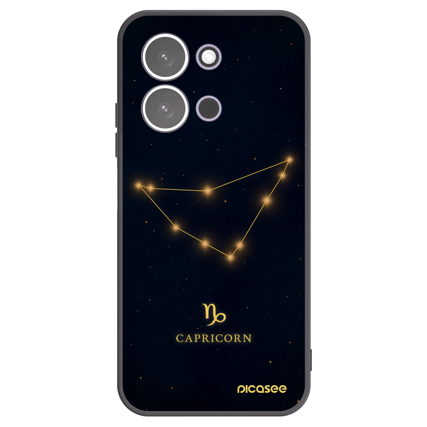 Picasee Xiaomi Redmi 15C 5G Hülle - Schwarzes Silikon - CAPRICORN