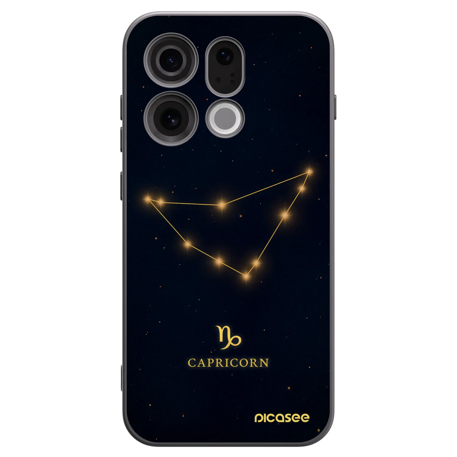 Picasee OPPO Find X9 Hülle - Schwarzes Silikon - CAPRICORN