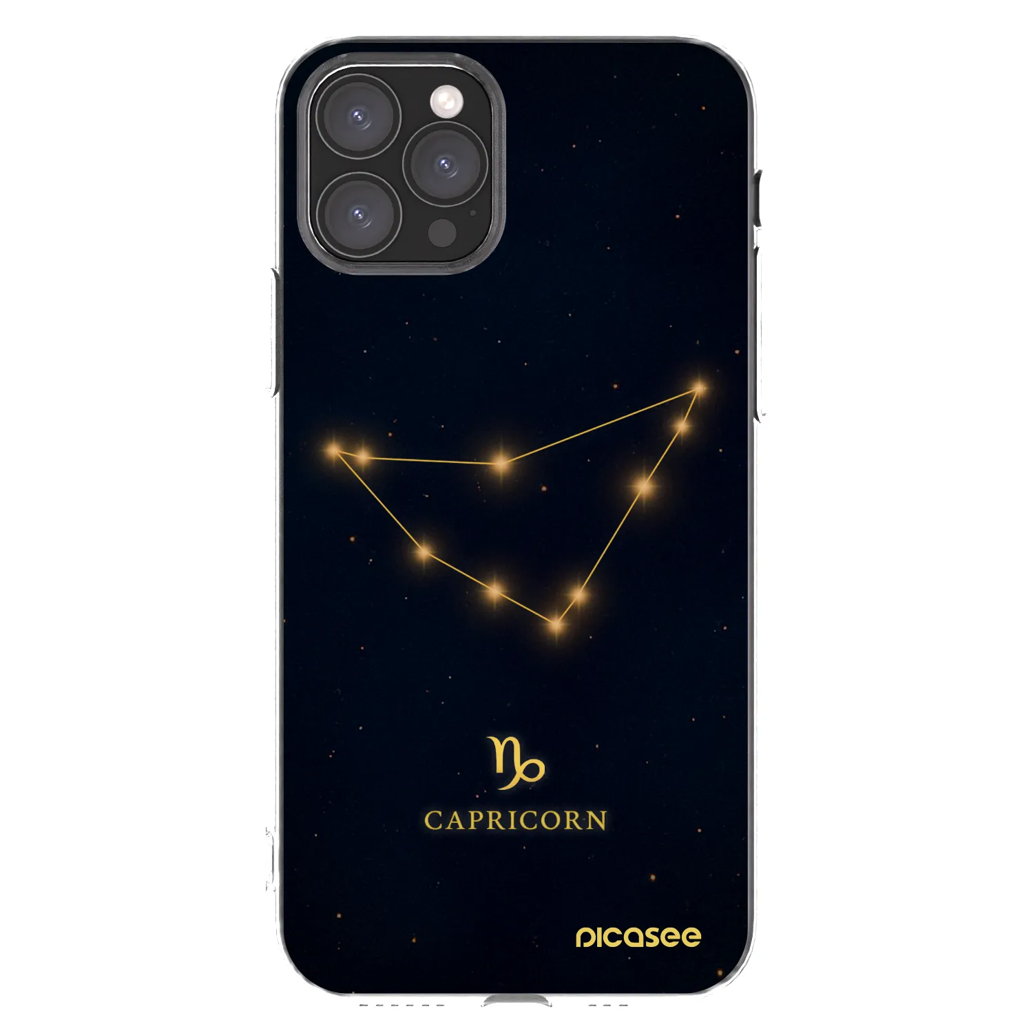 Picasee Apple iPhone 11 Pro Hülle - Transparentes Silikon - CAPRICORN