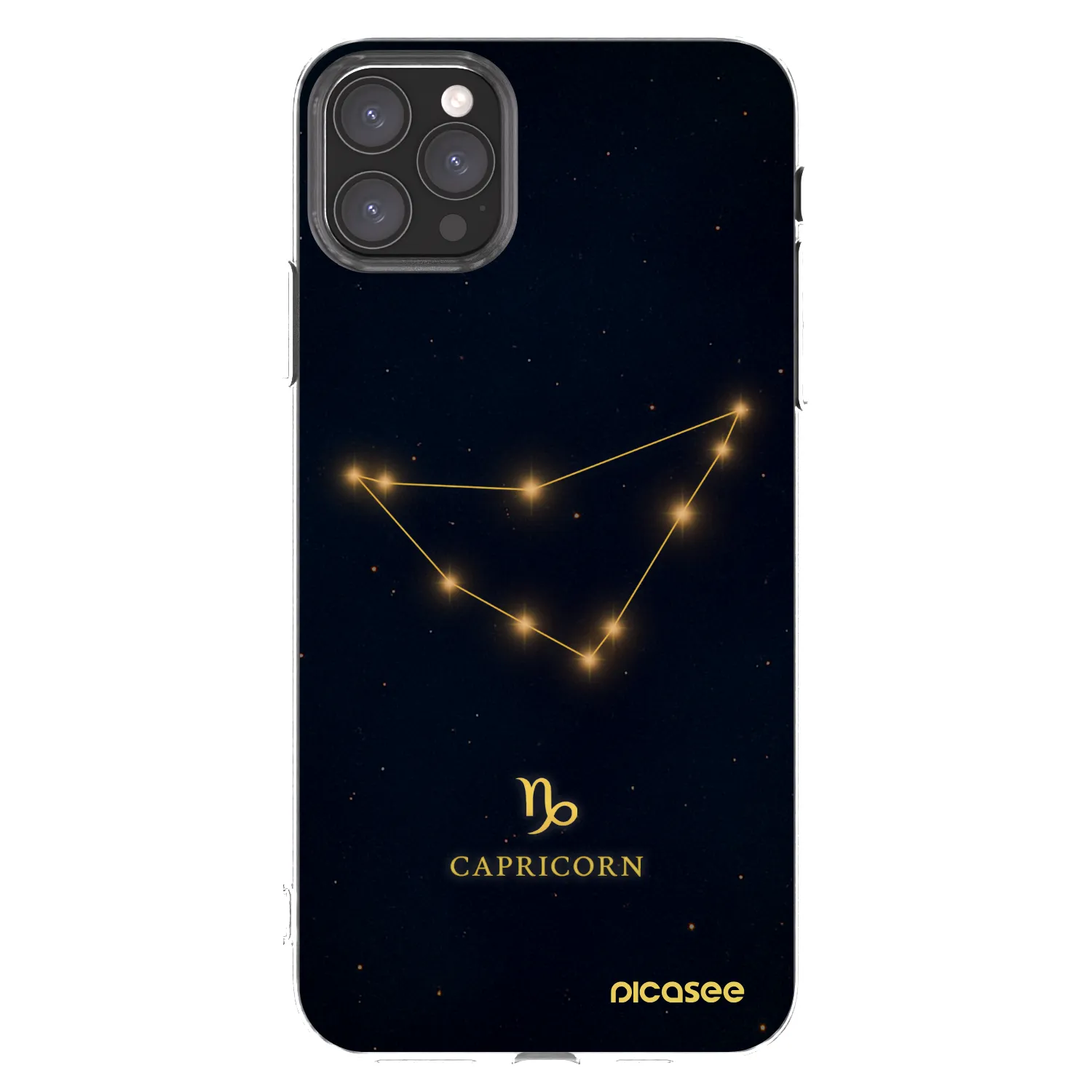 Picasee Apple iPhone 11 Pro Max Hülle - Transparentes Silikon - CAPRICORN