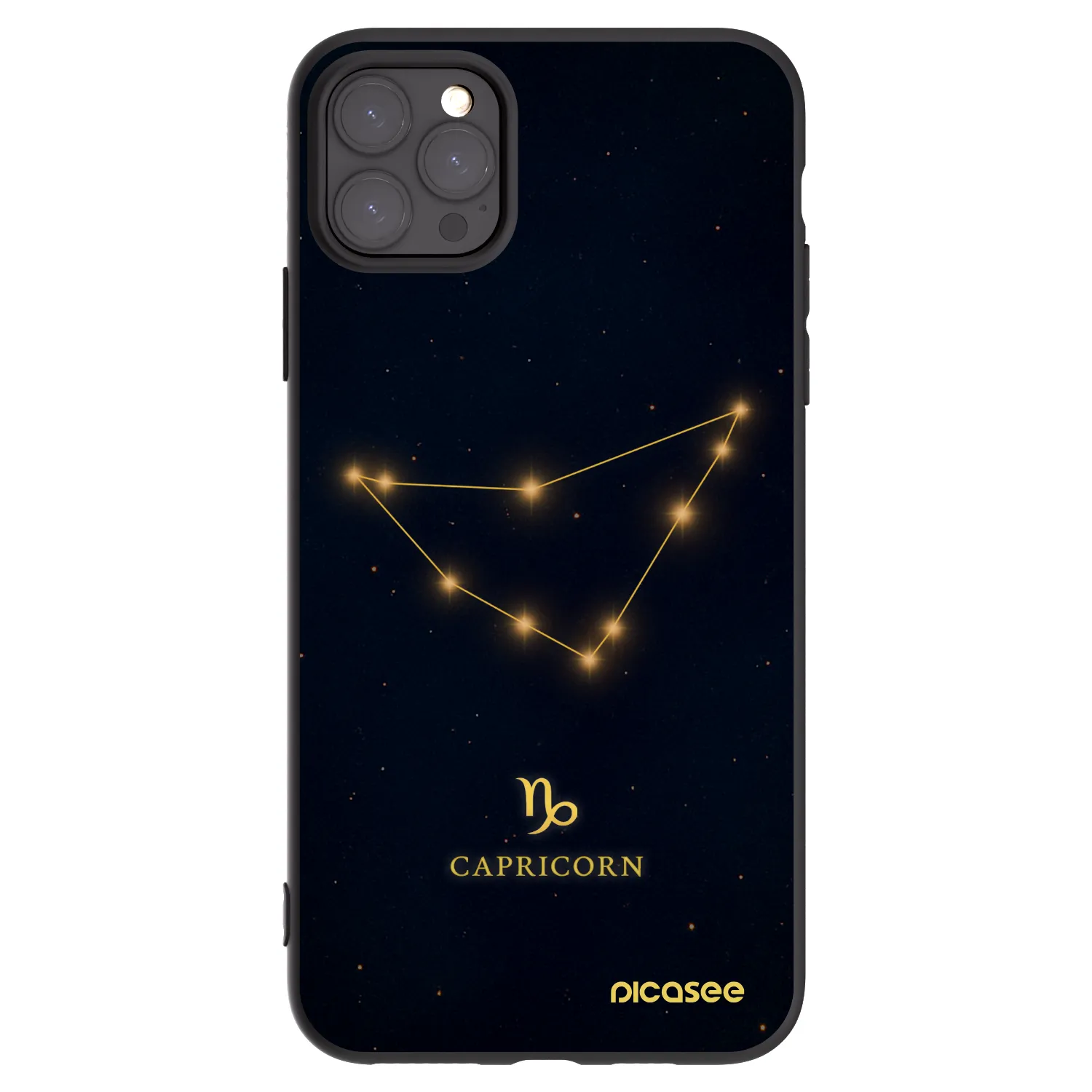 Picasee Apple iPhone 11 Pro Max Hülle - Schwarzes Silikon - CAPRICORN