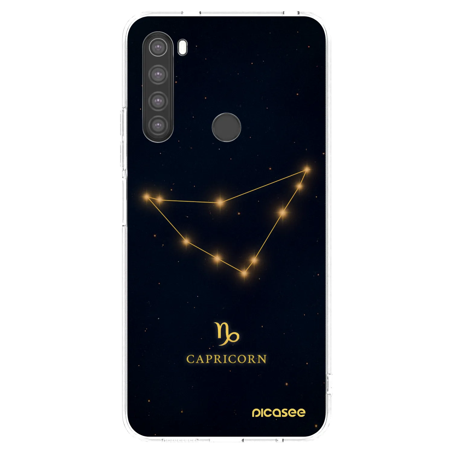 Picasee Xiaomi Redmi Note 8 Hülle - Transparentes Silikon - CAPRICORN