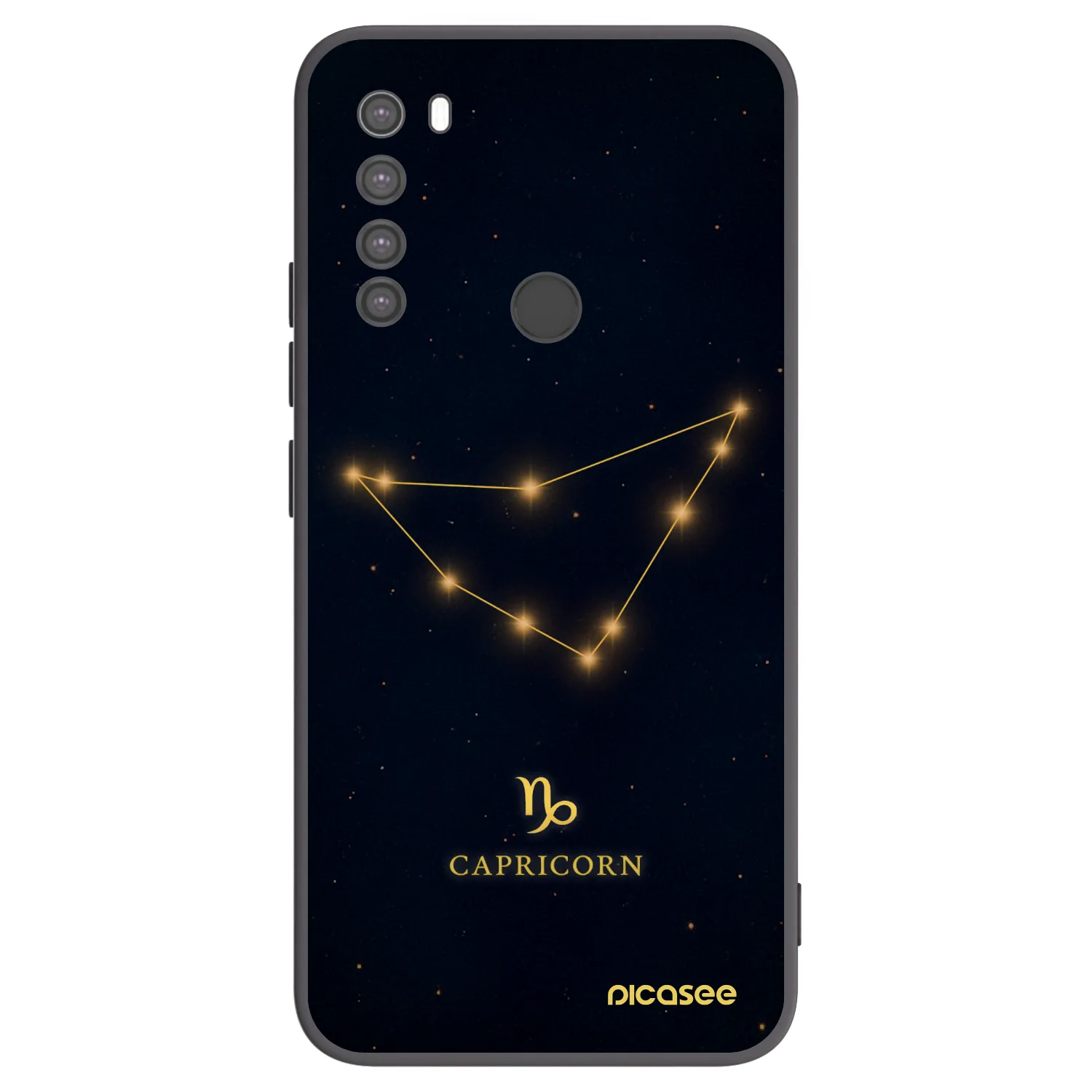 Picasee Xiaomi Redmi Note 8 Hülle - Schwarzes Silikon - CAPRICORN