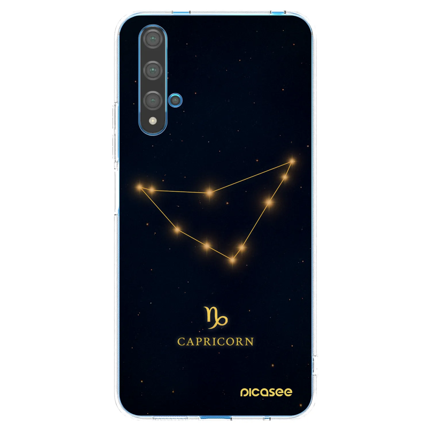 Picasee Huawei Nova 5T Hülle - Transparentes Silikon - CAPRICORN