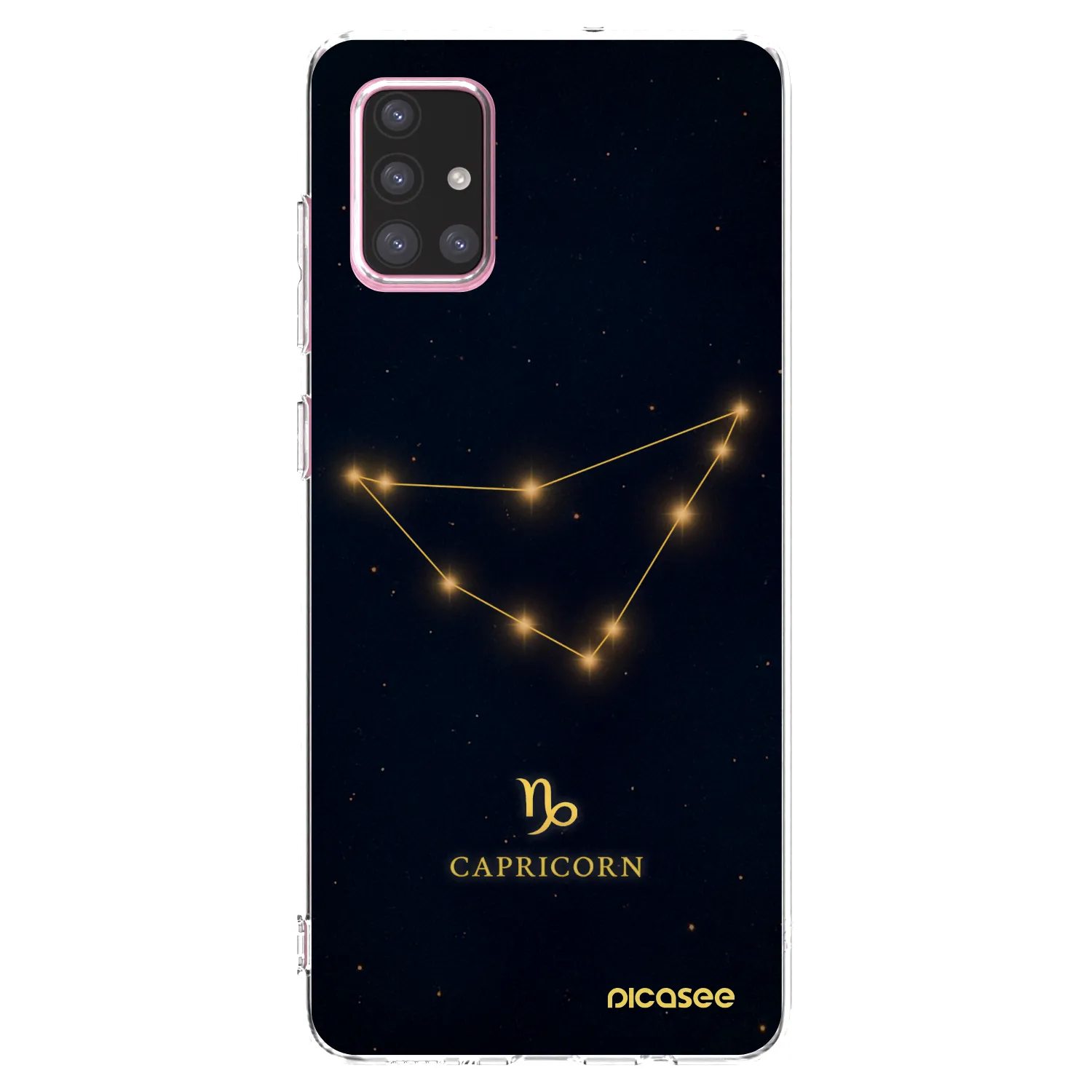 Picasee Samsung Galaxy A71 A715F Hülle - Transparentes Silikon - CAPRICORN