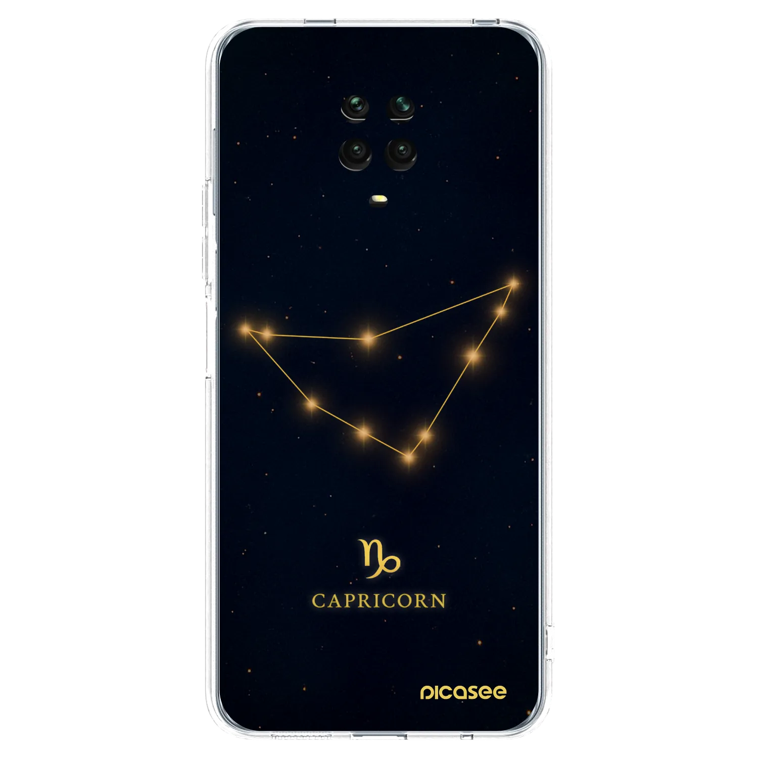 Picasee Xiaomi Redmi Note 9 Pro Hülle - Transparentes Silikon - CAPRICORN