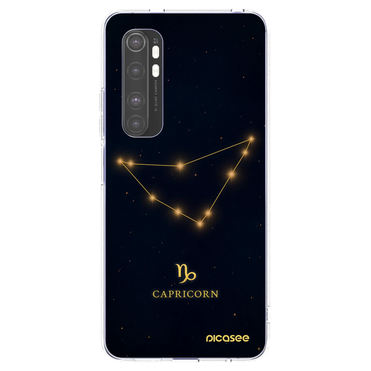 Picasee Xiaomi Mi Note 10 Lite Hülle - Transparentes Silikon - CAPRICORN