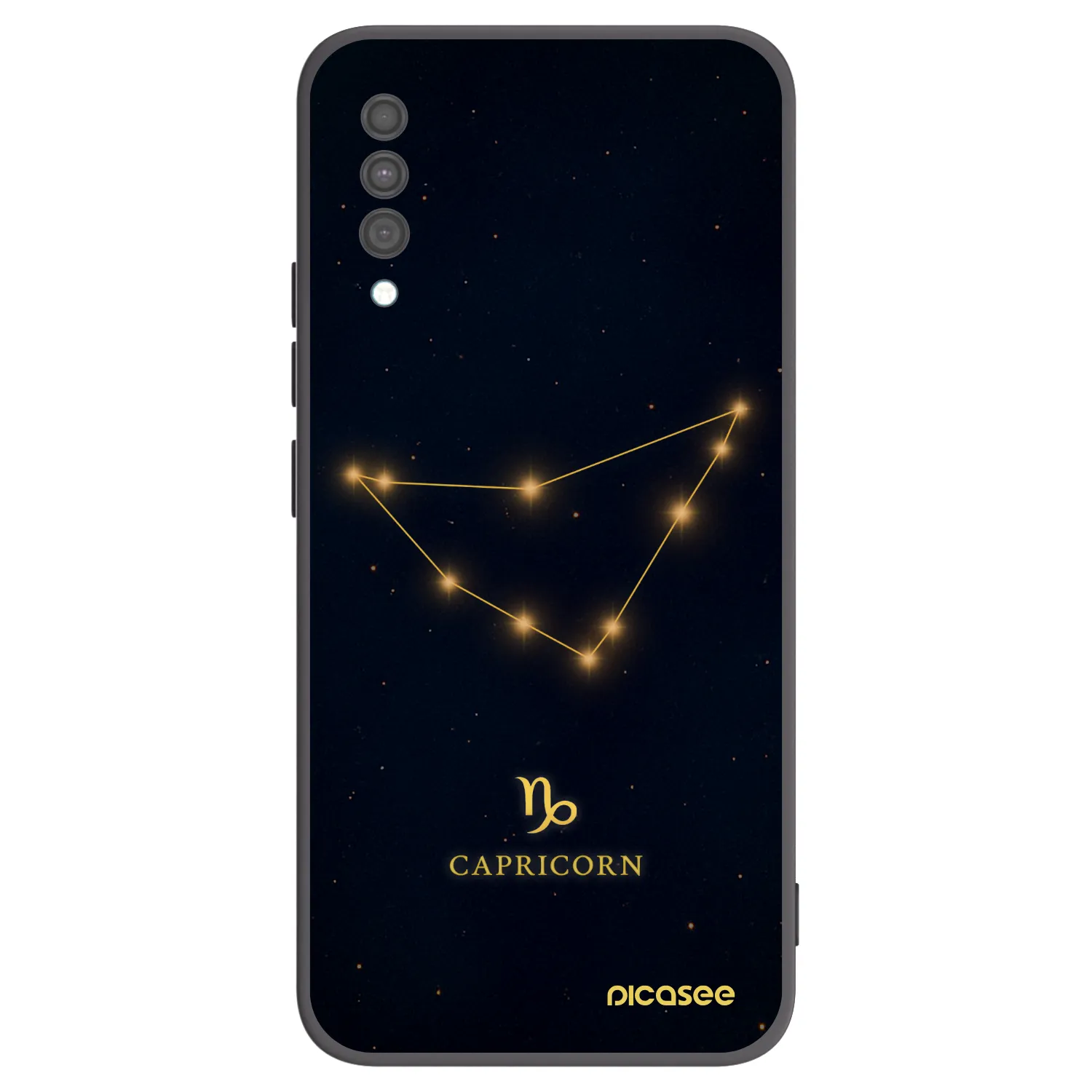 Picasee Samsung Galaxy A30s A307F Hülle - Schwarzes Silikon - CAPRICORN