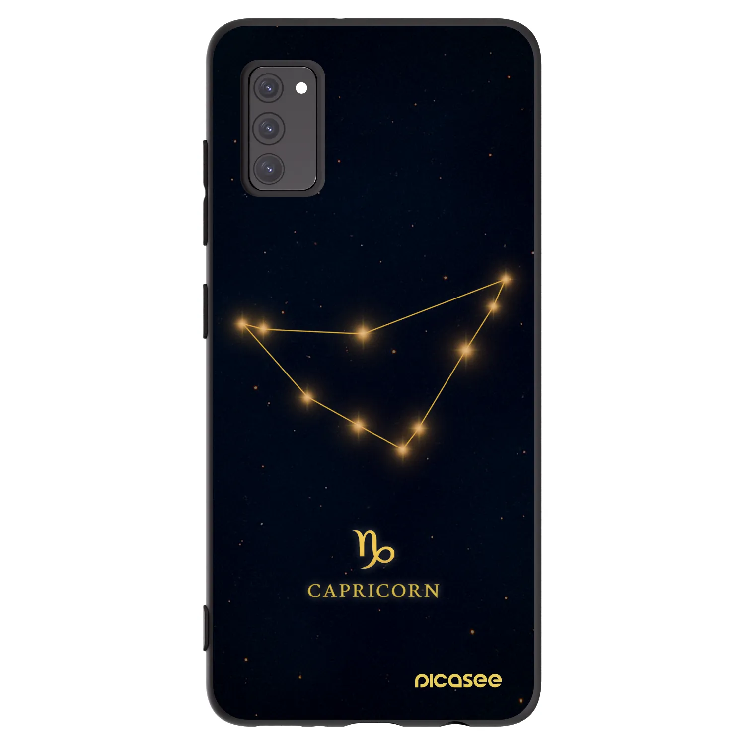 Picasee Samsung Galaxy A41 A415F Hülle - Schwarzes Silikon - CAPRICORN