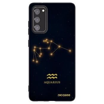 Picasee Samsung Galaxy S20 FE Hülle - Schwarzes Silikon - AQUARIUS
