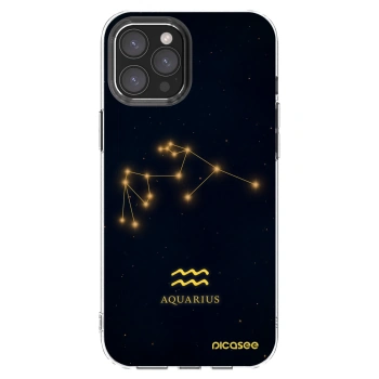 Picasee Apple iPhone 12 Pro Max Hülle - Transparentes Silikon - AQUARIUS