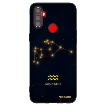 Picasee Realme 5 Hülle - Schwarzes Silikon - AQUARIUS