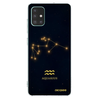 Picasee Samsung Galaxy M51 M515F Hülle - Transparentes Silikon - AQUARIUS