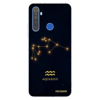 Picasee Realme 5 Hülle - Transparentes Silikon - AQUARIUS