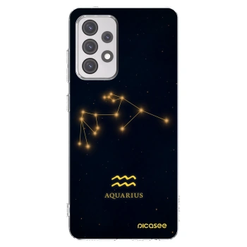 Picasee Samsung Galaxy A52 5G A525F Hülle - Transparentes Silikon - AQUARIUS