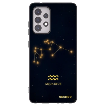 Picasee Samsung Galaxy A52 5G A525F Hülle - Schwarzes Silikon - AQUARIUS