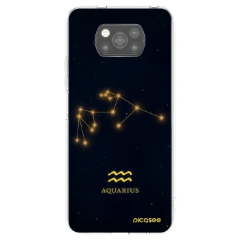 Picasee Xiaomi Poco X3 Pro Hülle - Schwarzes Silikon - AQUARIUS