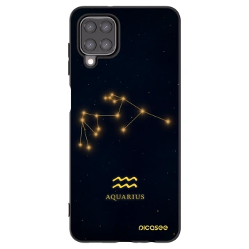 Picasee Samsung Galaxy M12 M127F Hülle - Schwarzes Silikon - AQUARIUS