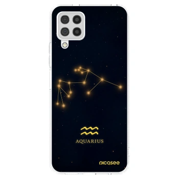 Picasee Samsung Galaxy A22 A225F 4G Hülle - Transparentes Silikon - AQUARIUS