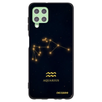 Picasee Samsung Galaxy A22 A225F 4G Hülle - Schwarzes Silikon - AQUARIUS