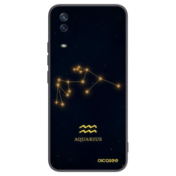 Picasee Vivo Y11s Hülle - Schwarzes Silikon - AQUARIUS