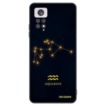 Picasee Xiaomi Redmi Note 11 Hülle - Schwarzes Silikon - AQUARIUS