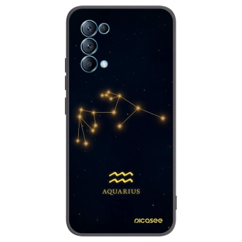 Picasee OPPO A16s Hülle - Schwarzes Silikon - AQUARIUS