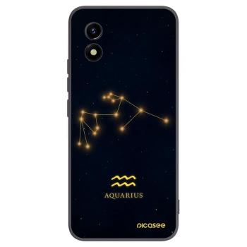 Picasee Vivo Y01 Hülle - Schwarzes Silikon - AQUARIUS