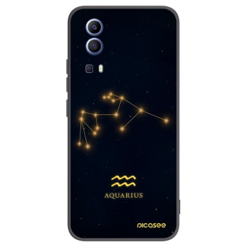 Picasee Vivo Y52 5G Hülle - Schwarzes Silikon - AQUARIUS