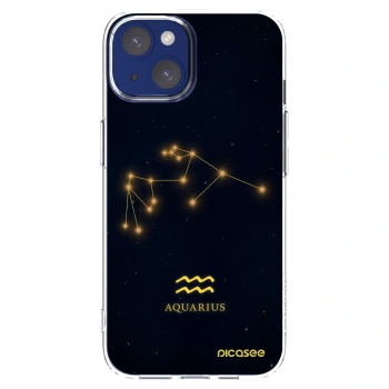Picasee Apple iPhone 14 Hülle - Transparentes Silikon - AQUARIUS