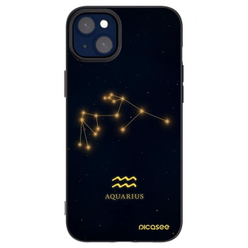 Picasee Apple iPhone 14 Plus Hülle - Schwarzes Silikon - AQUARIUS