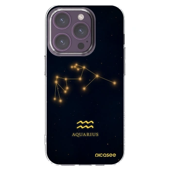 Picasee Apple iPhone 14 Pro Hülle - Transparentes Silikon - AQUARIUS