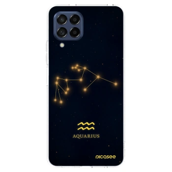 Picasee Samsung Galaxy M53 5G Hülle - Transparentes Silikon - AQUARIUS