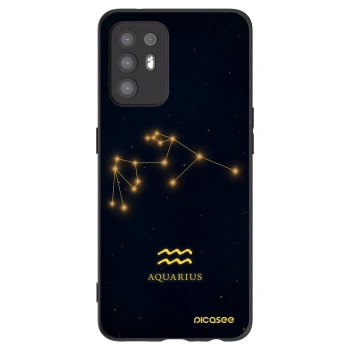 Picasee OPPO A94 5G Hülle - Schwarzes Silikon - AQUARIUS