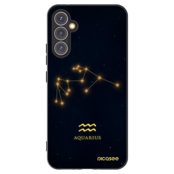 Picasee Samsung Galaxy A34 5G A346B Hülle - Schwarzes Silikon - AQUARIUS