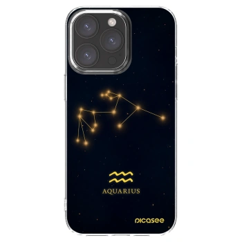 Picasee Apple iPhone 15 Pro Max Hülle - Transparentes Silikon - AQUARIUS