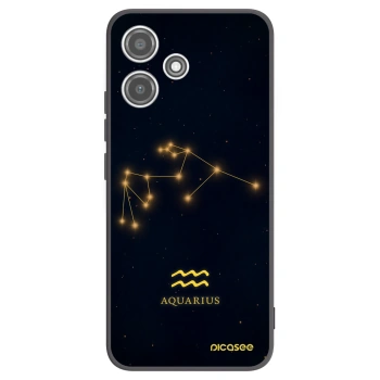 Picasee Xiaomi Redmi 12 5G Hülle - Schwarzes Silikon - AQUARIUS