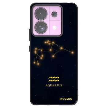 Picasee Xiaomi Redmi Note 13 Pro 5G Hülle - Schwarzes Silikon - AQUARIUS