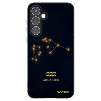 Picasee Samsung Galaxy A55 5G A556B Hülle - Schwarzes Silikon - AQUARIUS