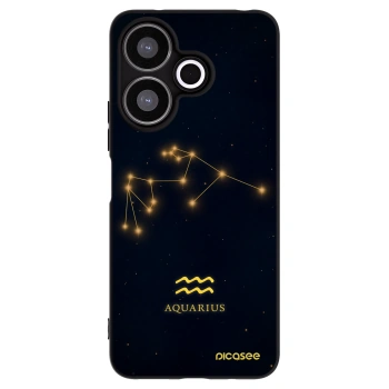 Picasee Xiaomi Redmi 13 4G Hülle - Schwarzes Silikon - AQUARIUS