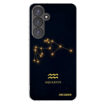 Picasee Samsung Galaxy S24 FE S721B Hülle - Transparentes Silikon - AQUARIUS