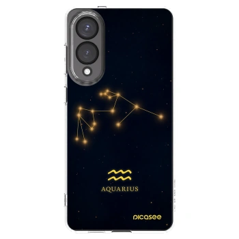 Picasee Samsung Galaxy S25 Edge 5G Hülle - Transparentes Silikon - AQUARIUS